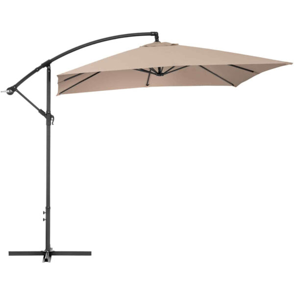 Parasol ogrodowy na wysięgniku kwadratowy 250 x 250 cm kremowy 5 10250524 3