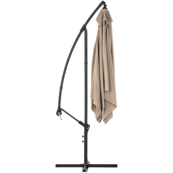 Parasol ogrodowy na wysięgniku kwadratowy 250 x 250 cm kremowy 7 10250524 5