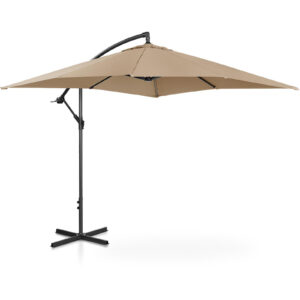 Parasol ogrodowy na wysięgniku kwadratowy 250 x 250 cm szarobrązowy - obrazek 5