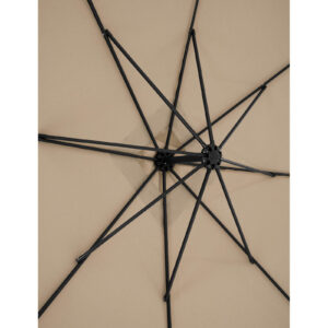 Parasol ogrodowy na wysięgniku kwadratowy 250 x 250 cm szarobrązowy - obrazek 9