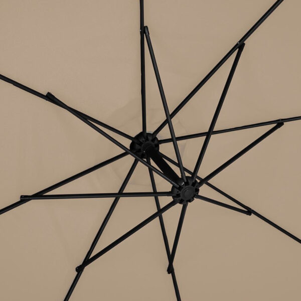 Parasol ogrodowy na wysięgniku okrągły uchylny śr. 300 cm szarobrązowy 7 10250532 5