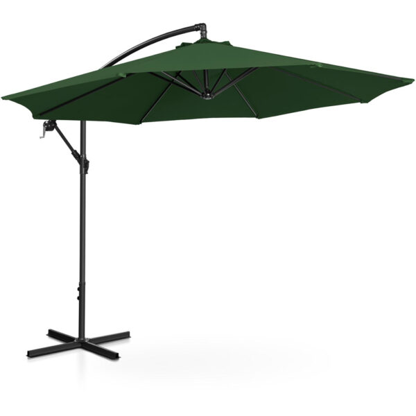 Parasol ogrodowy na wysięgniku okrągły uchylny śr. 300 cm zielony 3 10250538 11