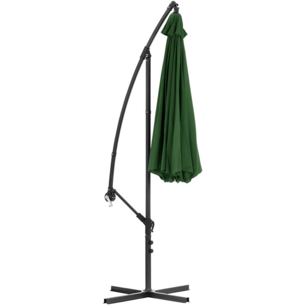 Parasol ogrodowy na wysięgniku okrągły uchylny śr. 300 cm zielony 6 10250538 4