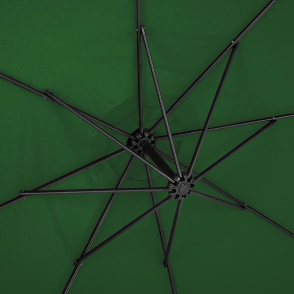 Parasol ogrodowy na wysięgniku okrągły uchylny śr. 300 cm zielony 7 10250538 5
