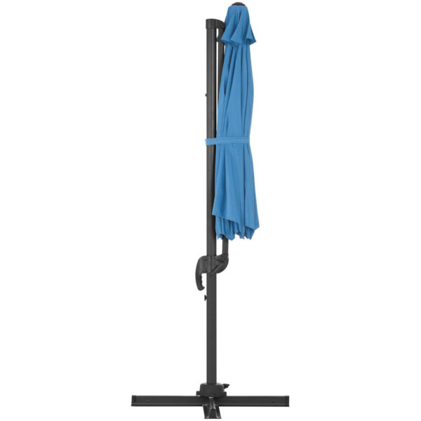 Parasol ogrodowy na wysięgniku bocznym uchylny okrągły śr. 300 cm niebieski 6 10250544 4
