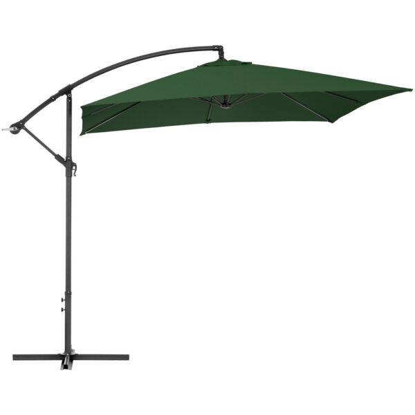 Parasol ogrodowy na wysięgniku kwadratowy 250 x 250 cm zielony 5 10250545 3