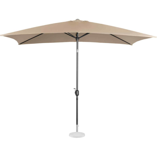 Parasol ogrodowy prostokątny uchylny z korbką 200 x 300 cm szarobrązowy 5 10250547 3