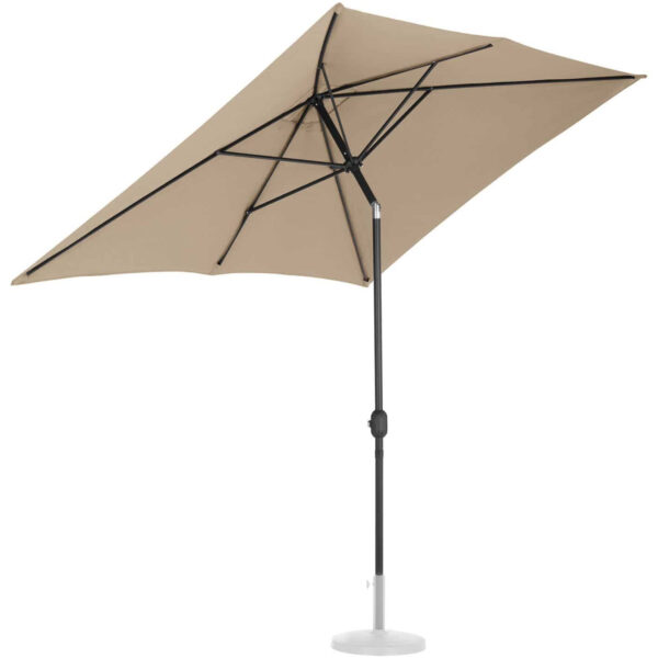 Parasol ogrodowy prostokątny uchylny z korbką 200 x 300 cm szarobrązowy 6 10250547 4