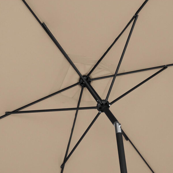 Parasol ogrodowy prostokątny uchylny z korbką 200 x 300 cm szarobrązowy 8 10250547 6