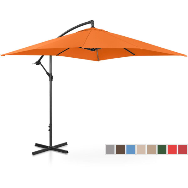 Parasol ogrodowy na wysięgniku kwadratowy 250 x 250 cm pomarańczowy 1 10250550 1