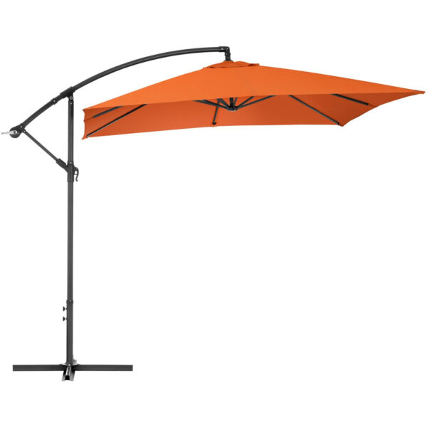Parasol ogrodowy na wysięgniku kwadratowy 250 x 250 cm pomarańczowy 5 10250550 3
