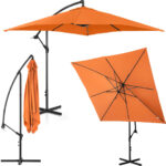 10250550 parasol ogrodowy na wysiegniku kwadratowy 250 x 250 cm pomaranczowy ean 4062859088390 hurtownia sklep