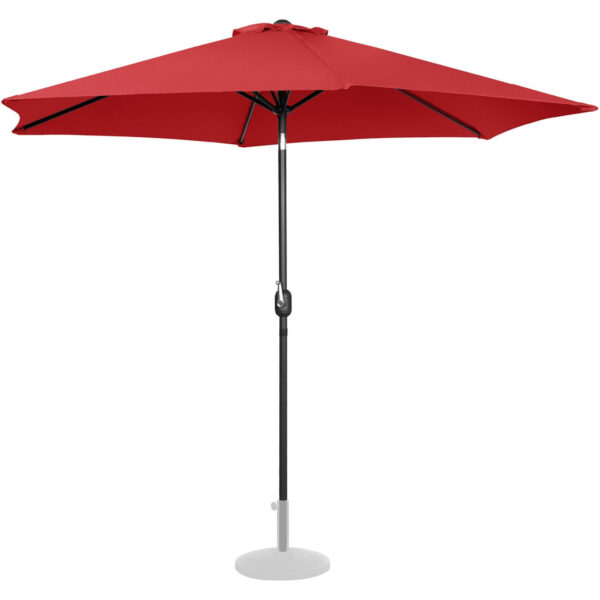 Parasol ogrodowy okrągły duży uchylny z korbką śr. 300 cm czerwony 3 10250551 2