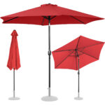 10250551 parasol ogrodowy okragly duzy uchylny z korbka sr 300 cm czerwony ean 4062859088406 hurtownia sklep