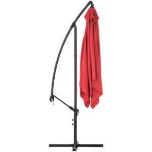 Parasol ogrodowy na wysięgniku kwadratowy 250 x 250 cm czerwony - obrazek 8