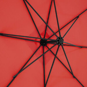 Parasol ogrodowy na wysięgniku kwadratowy 250 x 250 cm czerwony - obrazek 9