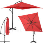 10250552 parasol ogrodowy na wysiegniku kwadratowy 250 x 250 cm czerwony ean 4062859088413 hurtownia sklep