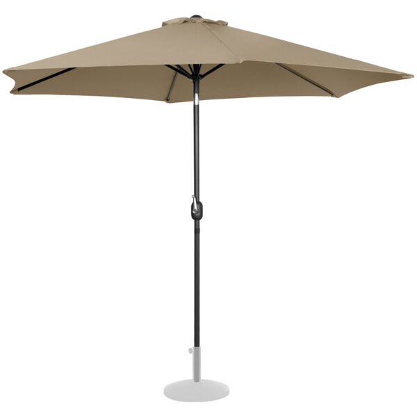 Parasol ogrodowy okrągły duży uchylny z korbką śr. 300 cm szarobrązowy 3 10250557 2