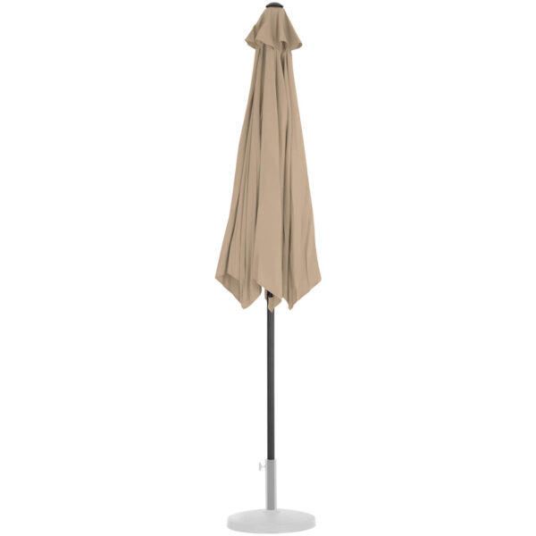 Parasol ogrodowy okrągły duży uchylny z korbką śr. 300 cm szarobrązowy 5 10250557 4