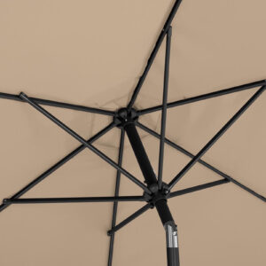 Parasol ogrodowy okrągły duży uchylny z korbką śr. 300 cm szarobrązowy 17 Parasol ogrodowy okrągły duży uchylny z korbką śr. 300 cm szarobrązowy - obrazek 7