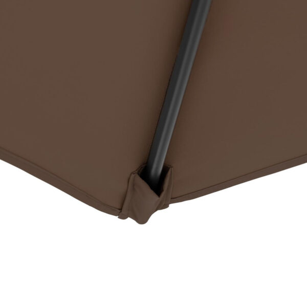 Parasol ogrodowy na wysięgniku kwadratowy 250 x 250 cm brązowy 2 10250558 10