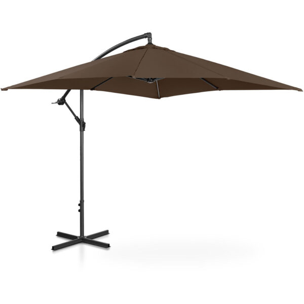 Parasol ogrodowy na wysięgniku kwadratowy 250 x 250 cm brązowy 4 10250558 2