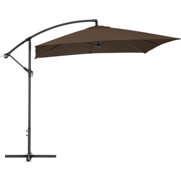Parasol ogrodowy na wysięgniku kwadratowy 250 x 250 cm brązowy 5 10250558 3