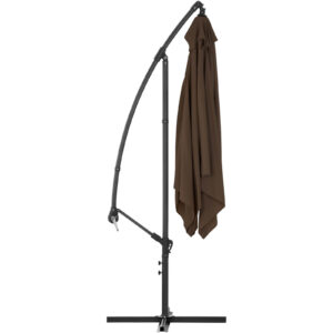 Parasol ogrodowy na wysięgniku kwadratowy 250 x 250 cm brązowy 18 Parasol ogrodowy na wysięgniku kwadratowy 250 x 250 cm brązowy - obrazek 8