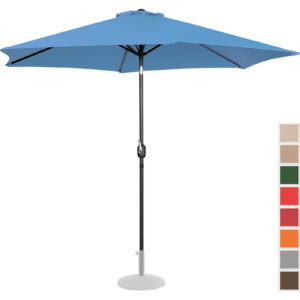 Parasol ogrodowy okrągły duży uchylny z korbką śr. 300 cm niebieski 12 Parasol ogrodowy okrągły duży uchylny z korbką śr. 300 cm niebieski - obrazek 2