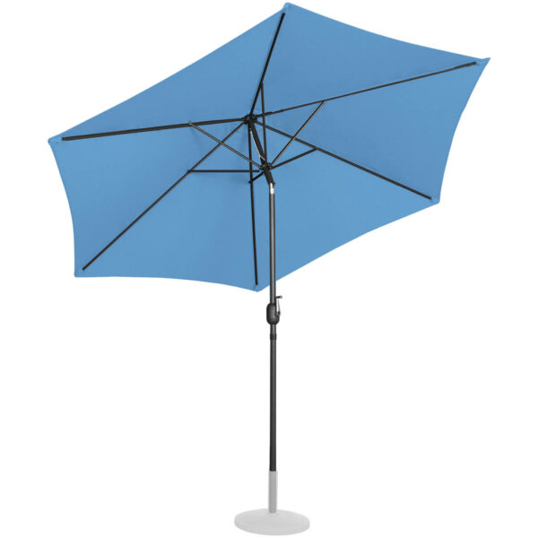 Parasol ogrodowy okrągły duży uchylny z korbką śr. 300 cm niebieski 4 10250559 3