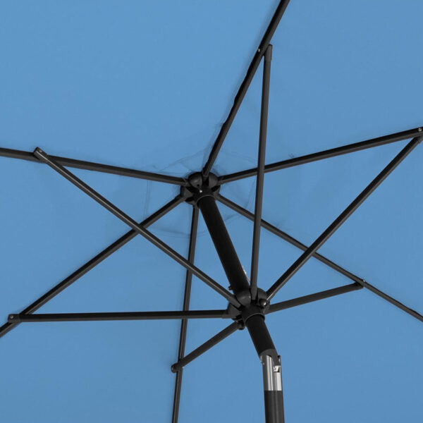 Parasol ogrodowy okrągły duży uchylny z korbką śr. 300 cm niebieski 6 10250559 5