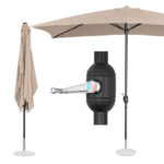 10250564 parasol ogrodowy prostokatny z korbka 200 x 300 cm kremowy ean 4062859088536 hurtownia sklep