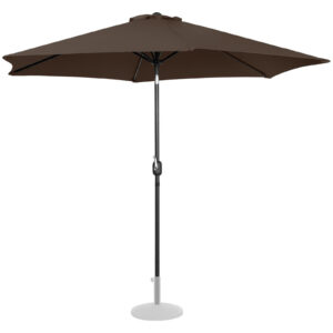 Parasol ogrodowy okrągły duży uchylny z korbką śr. 300 cm brązowy 14 Parasol ogrodowy okrągły duży uchylny z korbką śr. 300 cm brązowy - obrazek 4