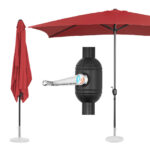 10250578 parasol ogrodowy prostokatny z korbka 200 x 300 cm bordowy ean 4062859088673 hurtownia sklep