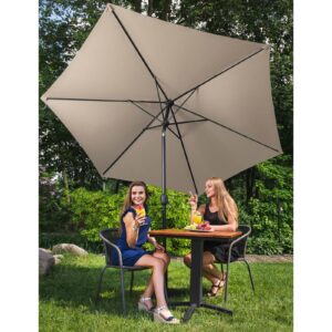 Parasol ogrodowy tarasowy okrągły uchylny z korbką śr. 270 cm kremowy 13 Parasol ogrodowy tarasowy okrągły uchylny z korbką śr. 270 cm kremowy - obrazek 3