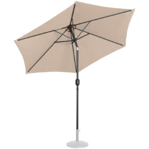 Parasol ogrodowy tarasowy okrągły uchylny z korbką śr. 270 cm kremowy 15 Parasol ogrodowy tarasowy okrągły uchylny z korbką śr. 270 cm kremowy - obrazek 5