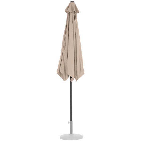 Parasol ogrodowy tarasowy okrągły uchylny z korbką śr. 270 cm kremowy 5 10250583 4