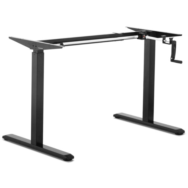 Stelaż rama biurka z ręczną regulacją wysokości 73-124 cm do 70 kg CZARNY 1 10260061 1