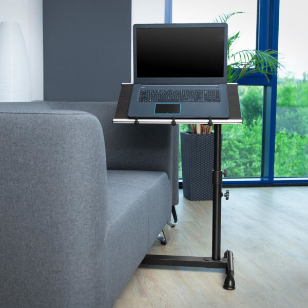 Stolik stojak pod laptopa składany mobilny na kółkach regulowana wys. 55-80 cm maks. 5 kg 3 10260098 3