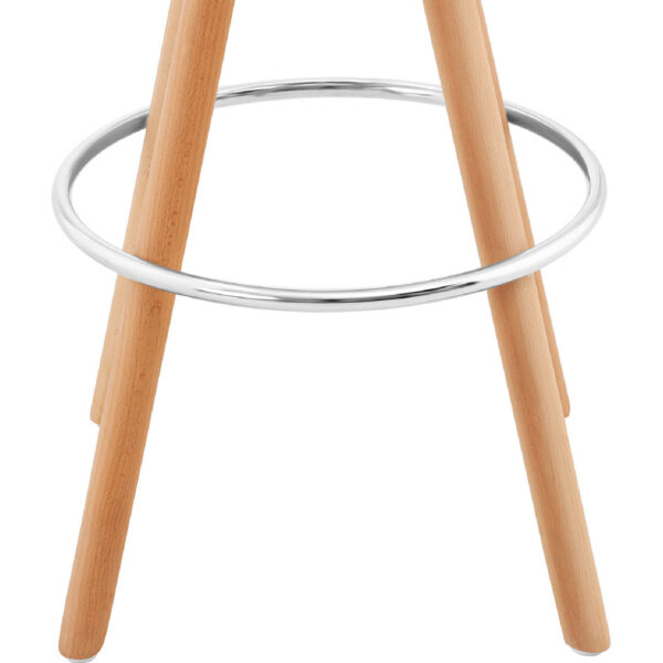 Hoker stołek krzesło barowe tapicerowane 2 szt. białe 4 10260127 4