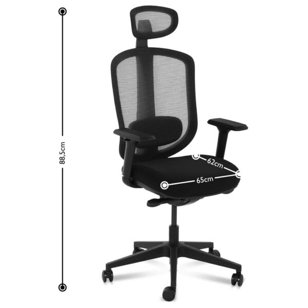 Krzesło fotel biurowy ergonomiczny z oparciem siatkowym i zagłówkiem maks. 150 kg 7 10260148 7