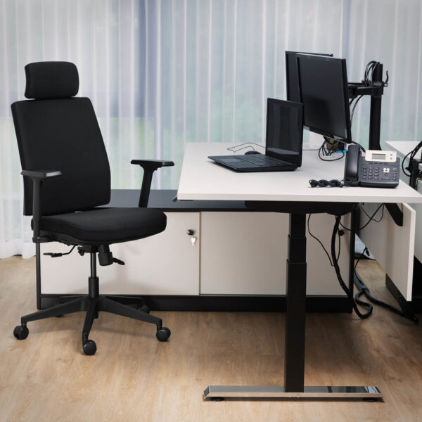 Krzesło fotel biurowy ergonomiczny obrotowy z zagłówkiem maks. 200 kg 4 10260149 4