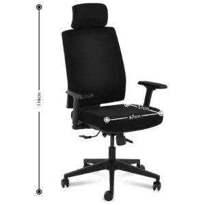 Krzesło fotel biurowy ergonomiczny obrotowy z zagłówkiem maks. 200 kg 15 Krzesło fotel biurowy ergonomiczny obrotowy z zagłówkiem maks. 200 kg - obrazek 8