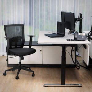 Krzesło fotel biurowy ergonomiczny z oparciem siatkowym i podparciem lędźwi maks. 150 kg 12 Krzesło fotel biurowy ergonomiczny z oparciem siatkowym i podparciem lędźwi maks. 150 kg - obrazek 5
