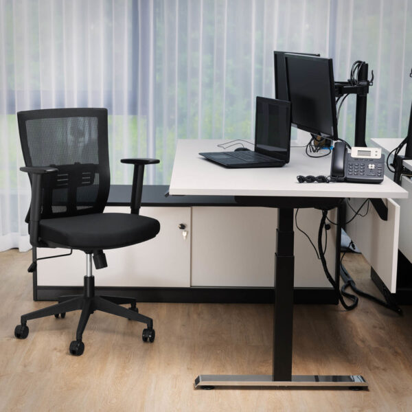 Krzesło fotel biurowy ergonomiczny z oparciem siatkowym i podparciem lędźwi maks. 150 kg 4 10260151 4