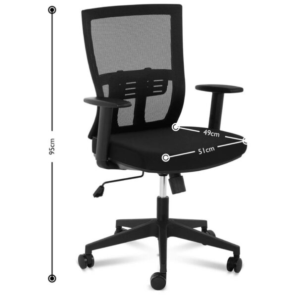Krzesło fotel biurowy ergonomiczny z oparciem siatkowym i podparciem lędźwi maks. 150 kg 7 10260151 7