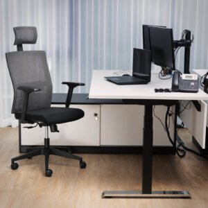 Krzesło fotel biurowy siatkowy ergonomiczny z podparciem lędźwi i zagłówkiem maks. 150 kg 12 Krzesło fotel biurowy siatkowy ergonomiczny z podparciem lędźwi i zagłówkiem maks. 150 kg - obrazek 5