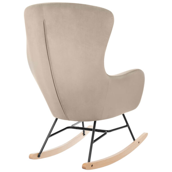 Fotel bujany uszak na drewnianych płozach wys. 100 cm SZARY 2 10260162 2