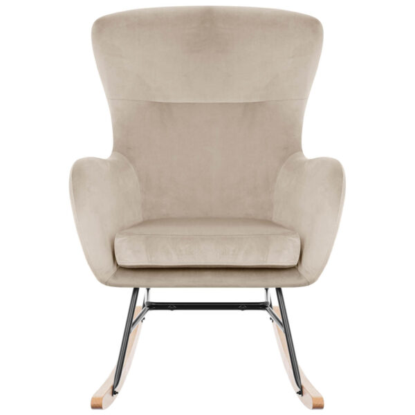 Fotel bujany uszak na drewnianych płozach wys. 100 cm SZARY 4 10260162 4