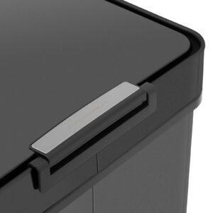 Kosz na śmieci automatyczny bezdotykowy prostokątny z czujnikiem ruchu 30 cm 50 l CZARNY 8 Kosz na śmieci automatyczny bezdotykowy prostokątny z czujnikiem ruchu 30 cm 50 l CZARNY - obrazek 4